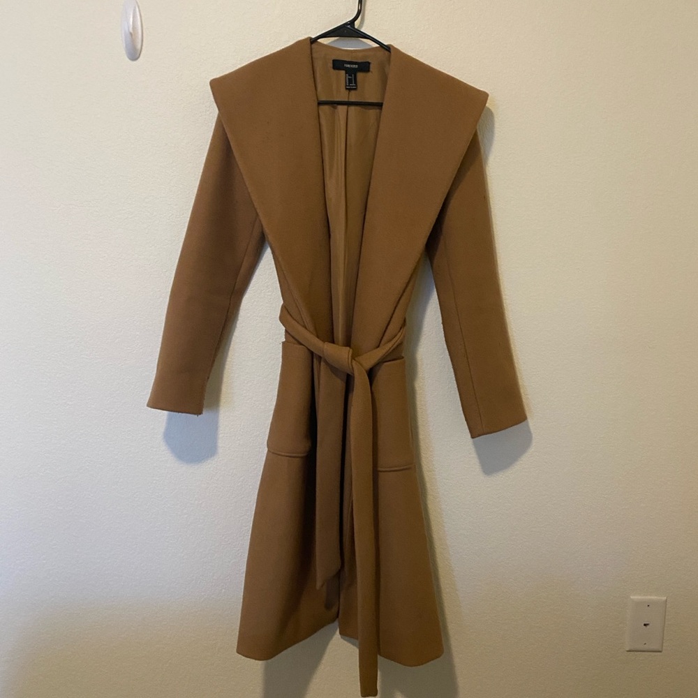Forever 21 Camel Pea Coat